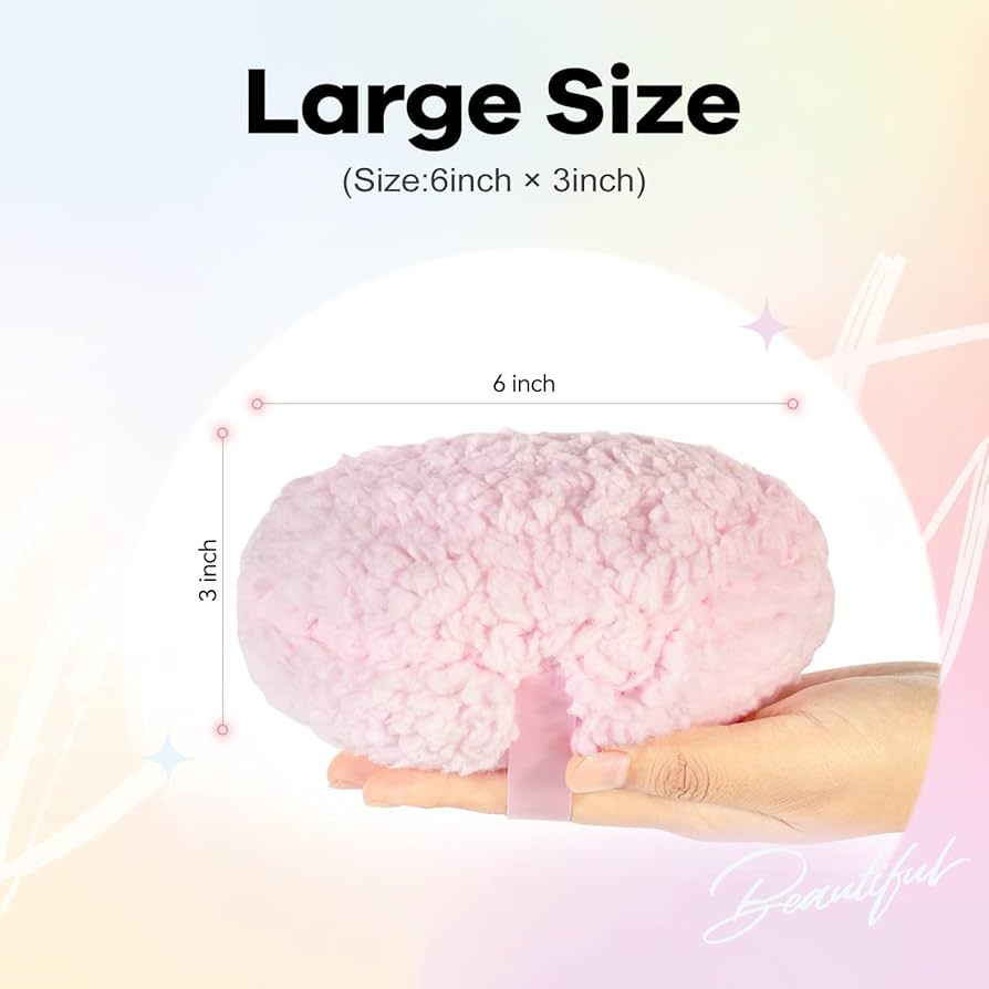 Amazon.com: Qopoto Powder Puff, Large 6'' Body Powder Puff